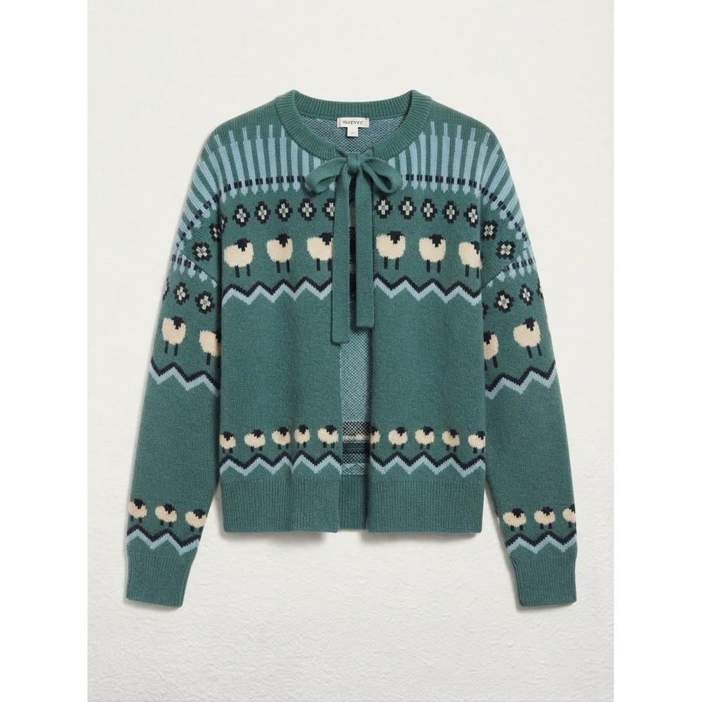 maeve anthropologie sweater One Size Boho Sheep Warm Winter New Whimsy $168